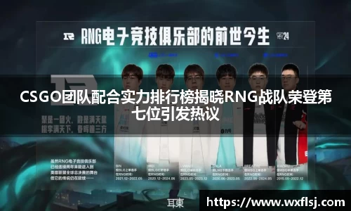 CSGO团队配合实力排行榜揭晓RNG战队荣登第七位引发热议